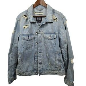 BDG Lightwash Distressed Jean Jacket Large